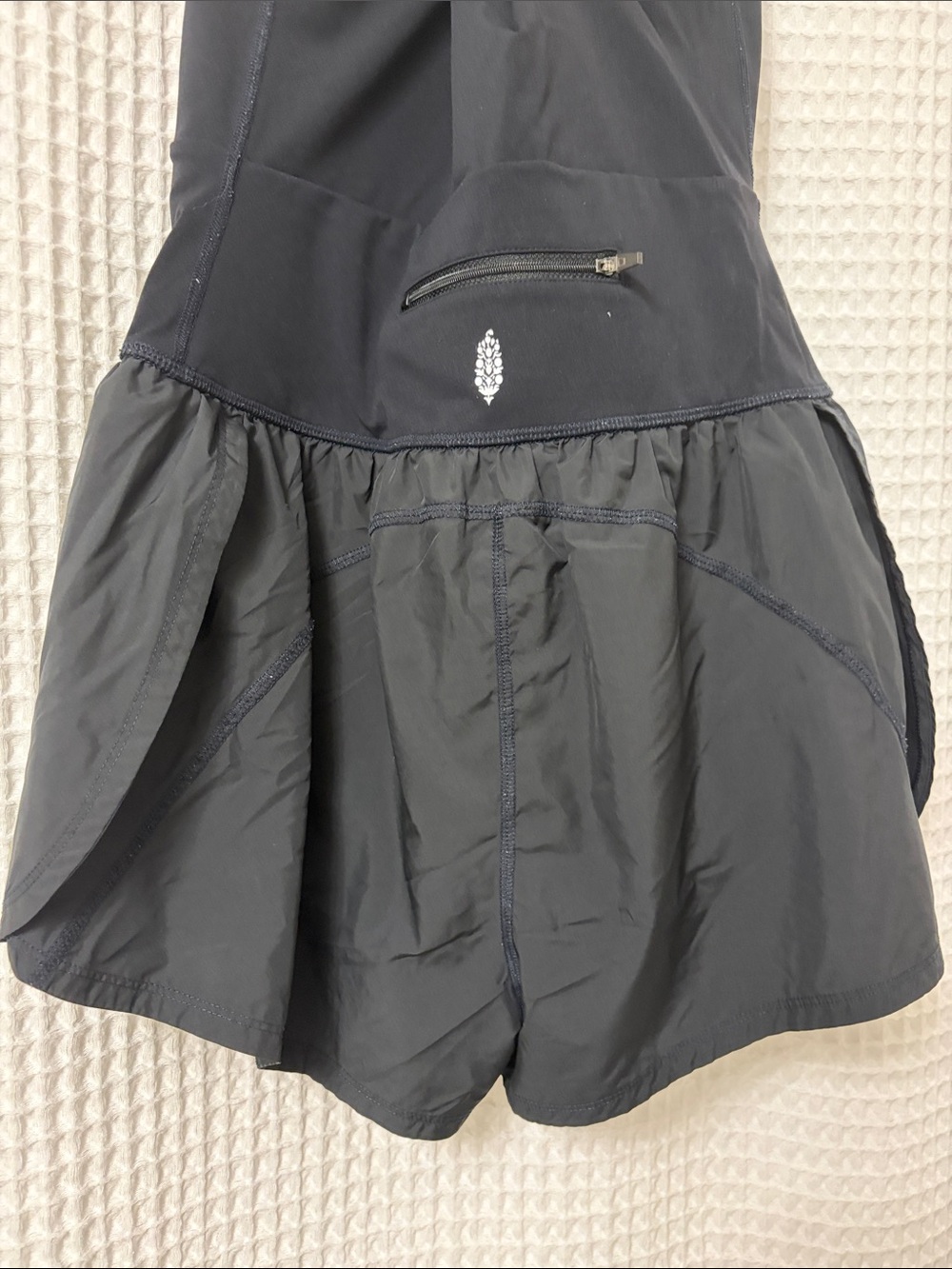 Free People FP Movement Righteous Runsie Black Athletic Romper Medium - Picture 12 of 13